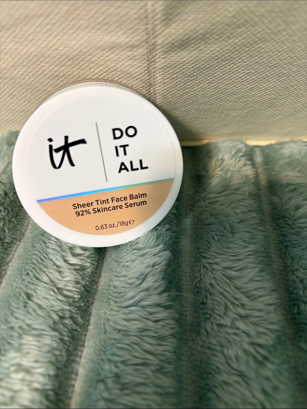 IT Do It All Sheer Tint Face Balm - Cream beige & white packaging